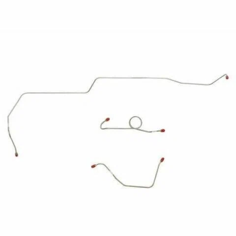 1966 Ford Mustang Front Brake Line w_ Power Drum Brakes 3 Piece - ZKT6602SS